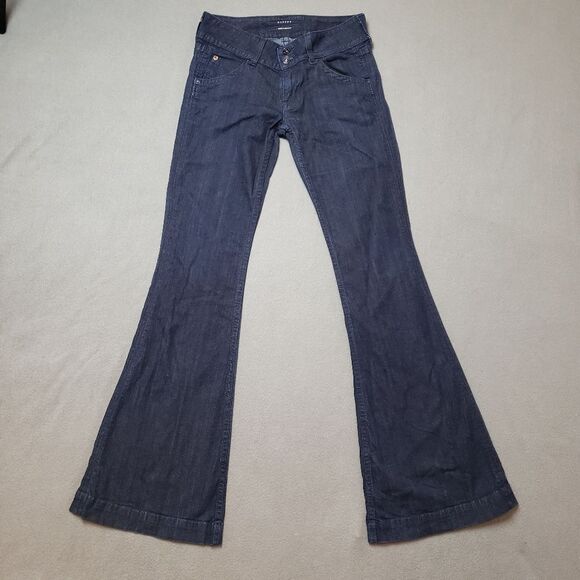 HUDSON Blue Wide Leg Flare Jeans made in USA size 27 dark wash - Picture 1 of 16